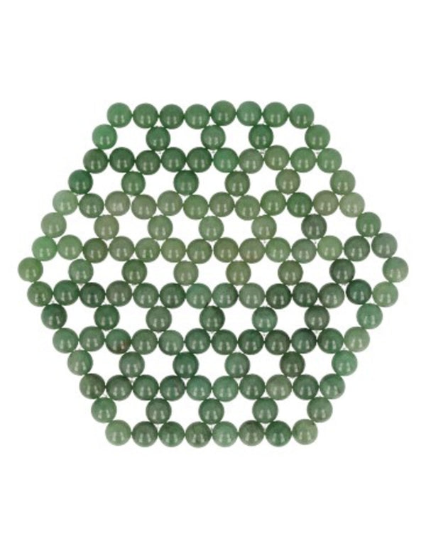 Aventurijn groen levensbloem onderzetter / mat