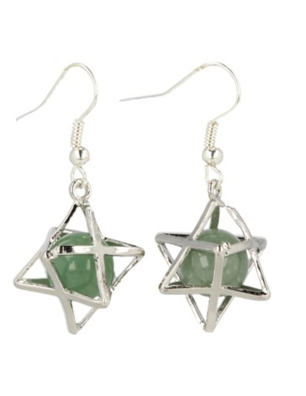 Aventurijn groen oorbellen merkabah