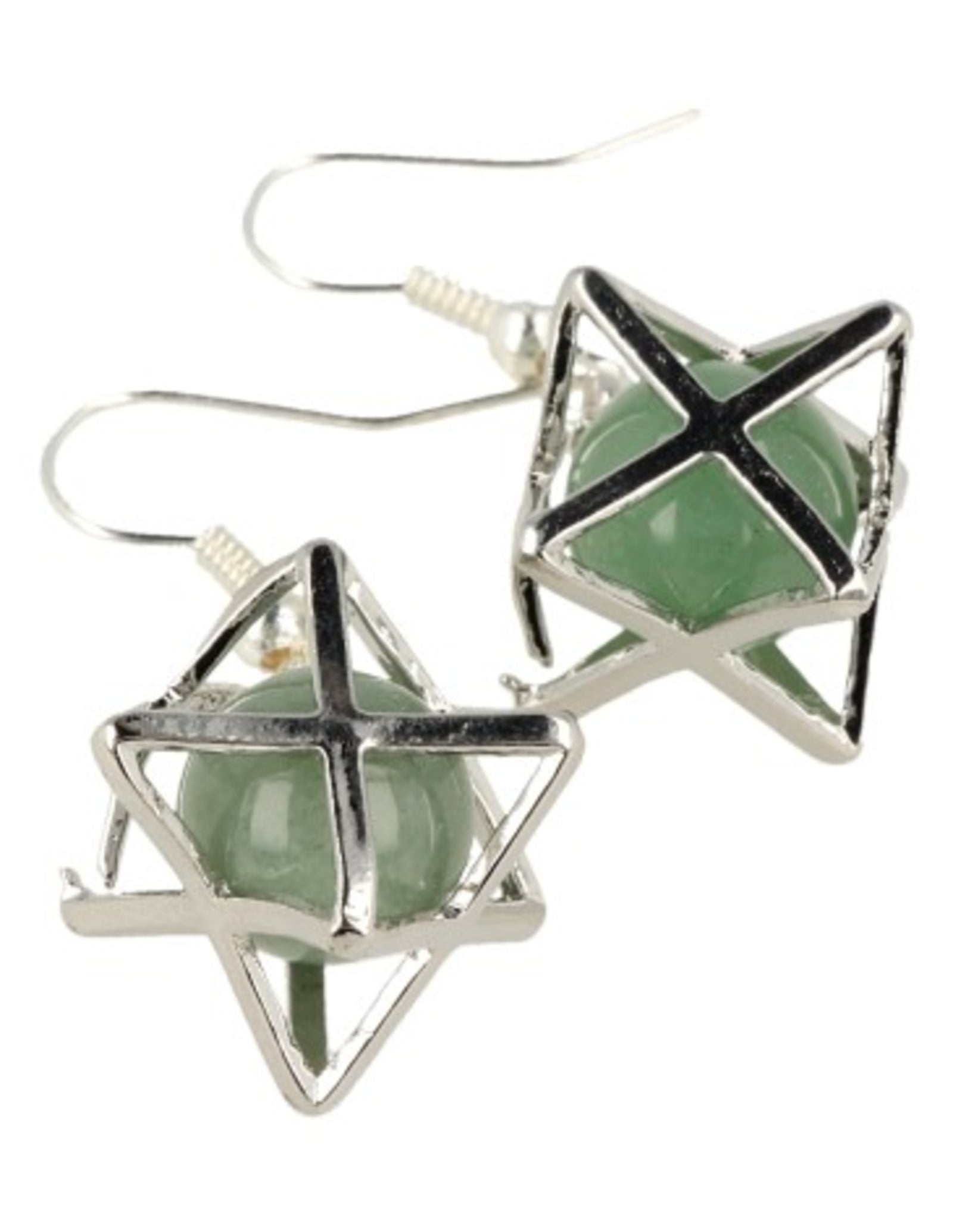 Aventurijn groen oorbellen merkabah