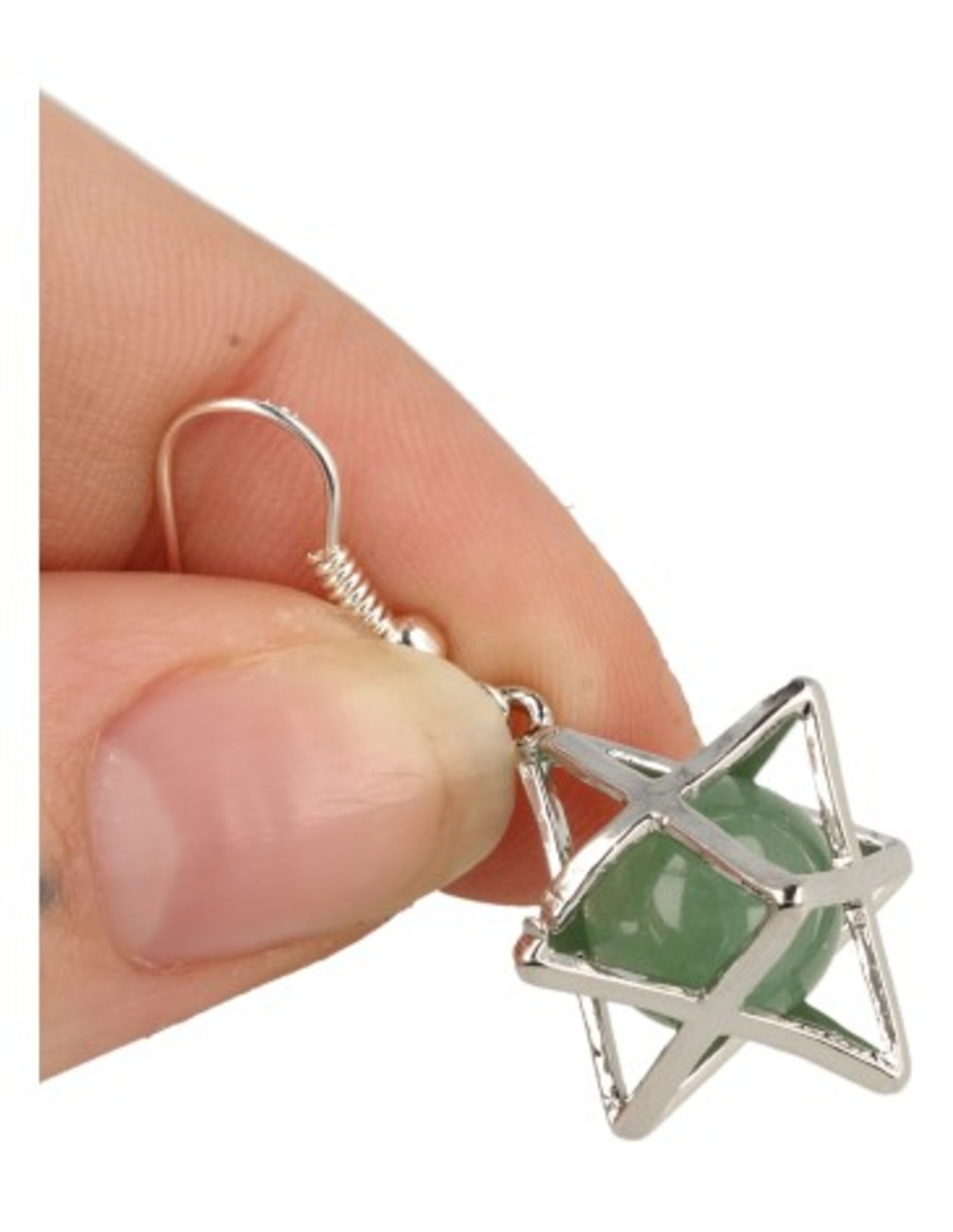 Aventurijn groen oorbellen merkabah