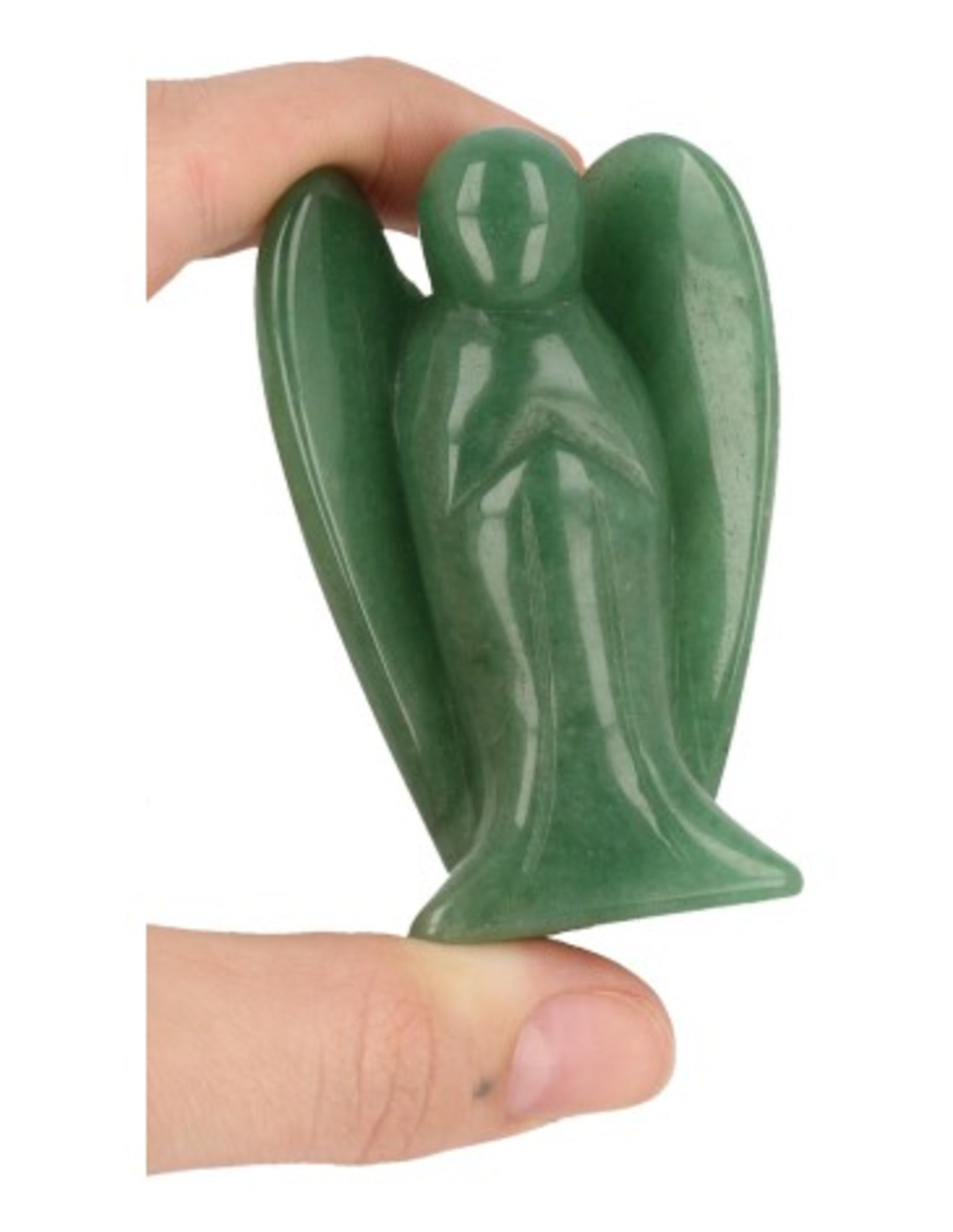 Aventurijn groen staande engel 70 mm