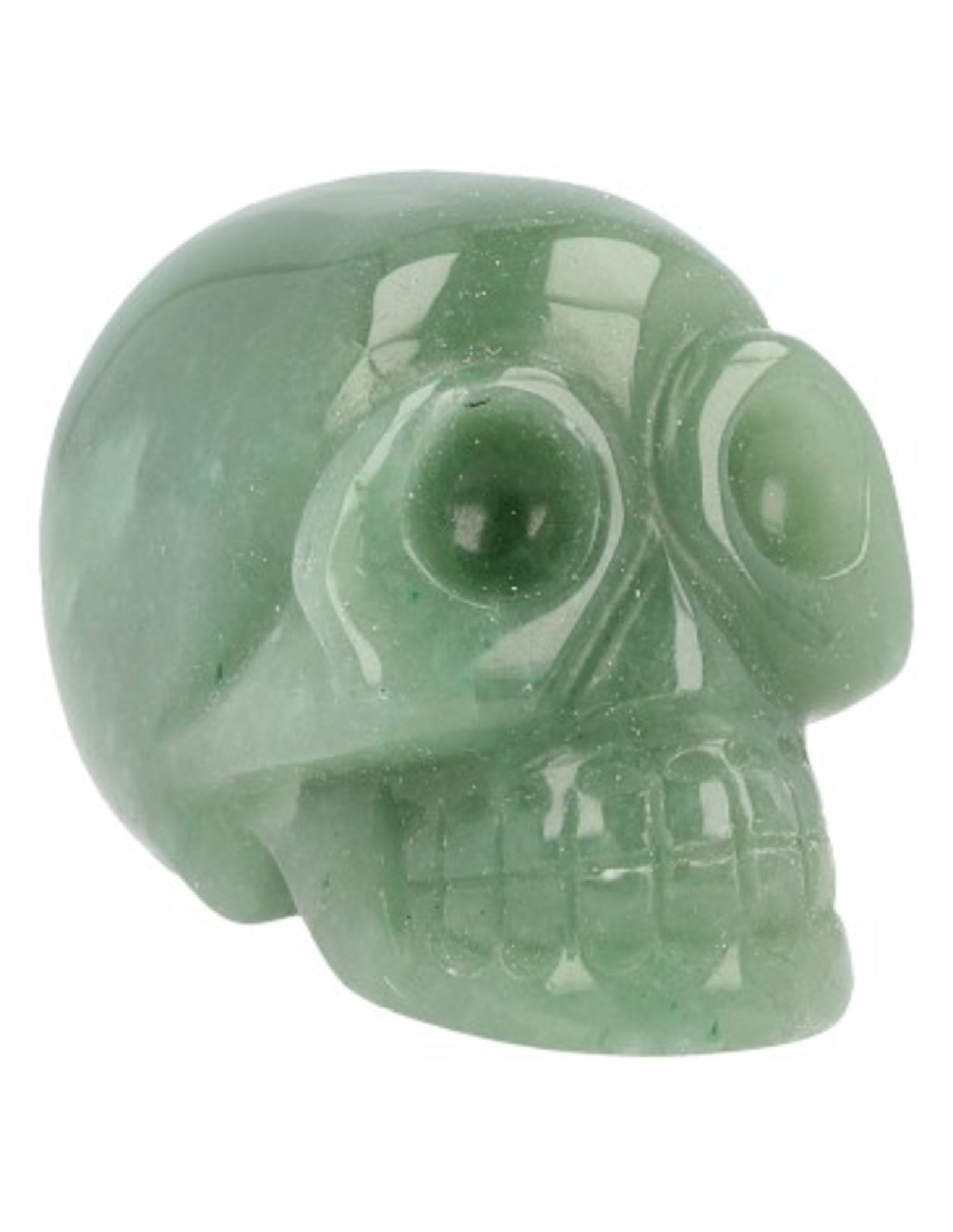 Aventurijn groen traveler schedel 60 mm