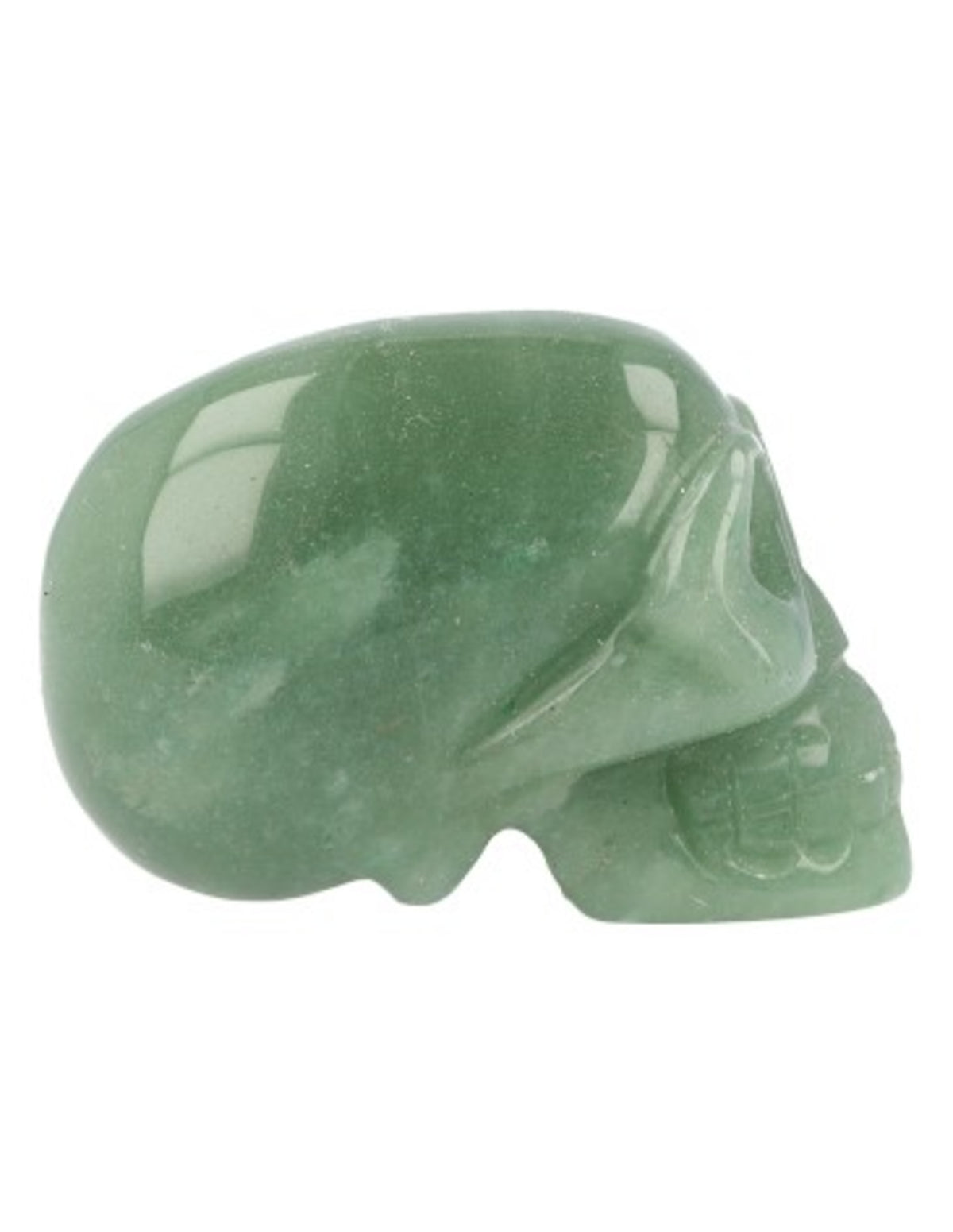 Aventurijn groen traveler schedel 60 mm