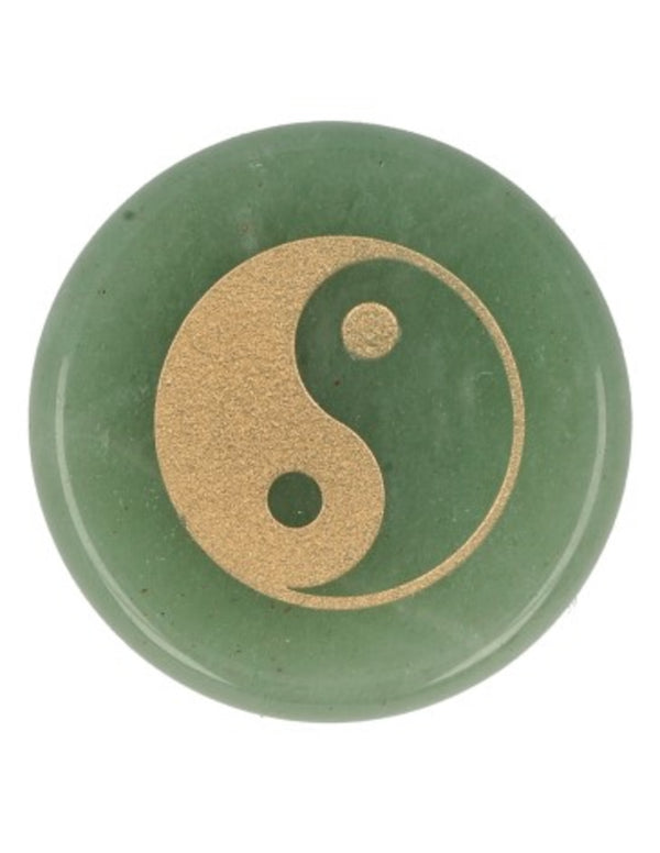 Aventurijn groen edelsteen zaksteen Yin Yang