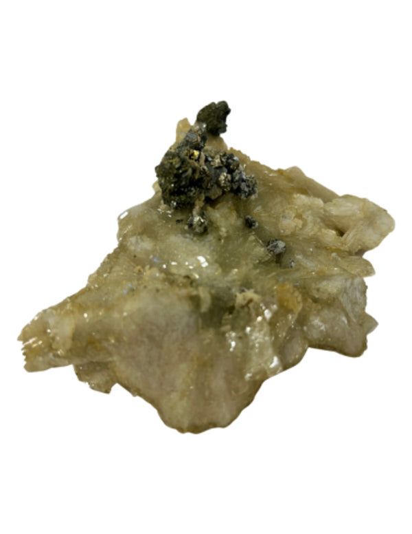 Bariet / Calciet / Chalcopyriet ruwe edelsteen nr.1