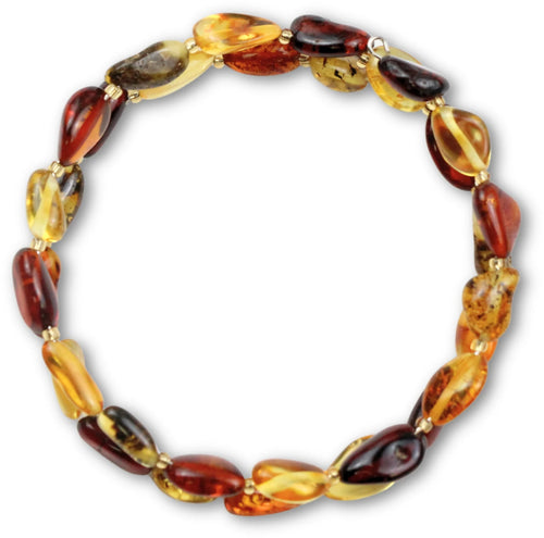 Barnsteen spiraal armband multikleur (Amber)