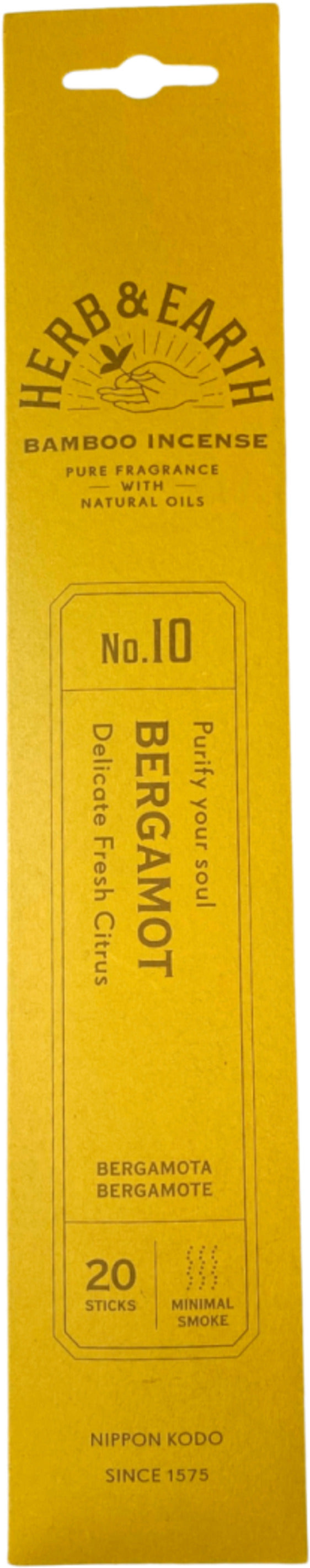 Bergamot Herb & Earth Nippon Kodo - Wierook Stokjes