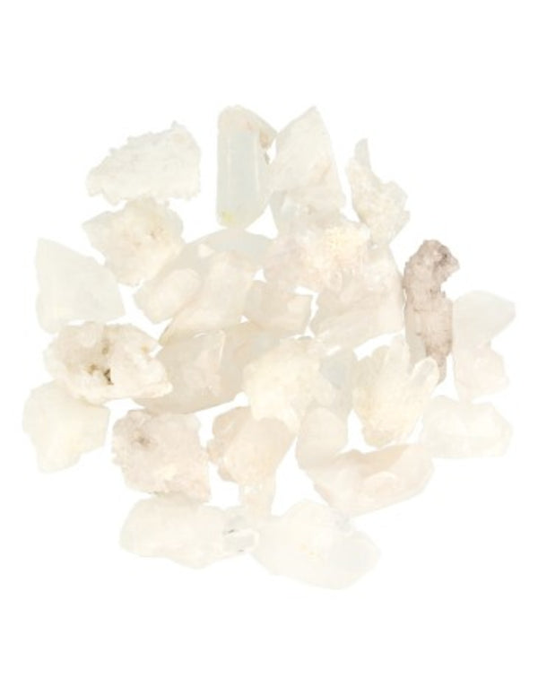 Bergkristal A Brazilië 250 gr. ruwe edelsteen clustertjes/puntjes