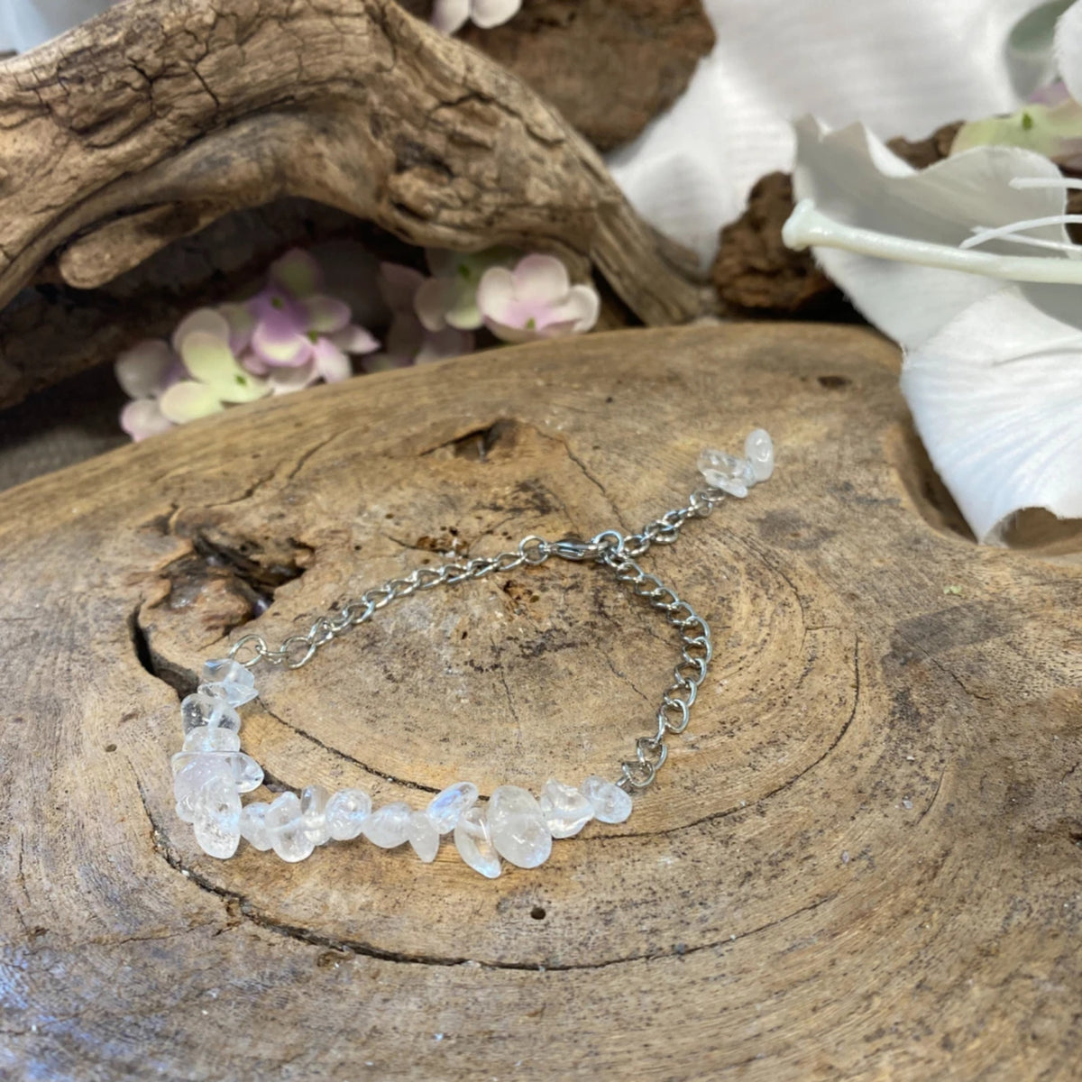 Bergkristal bar armband