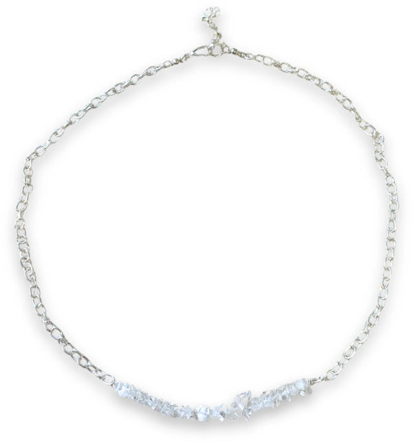Bergkristal bar edelsteen ketting