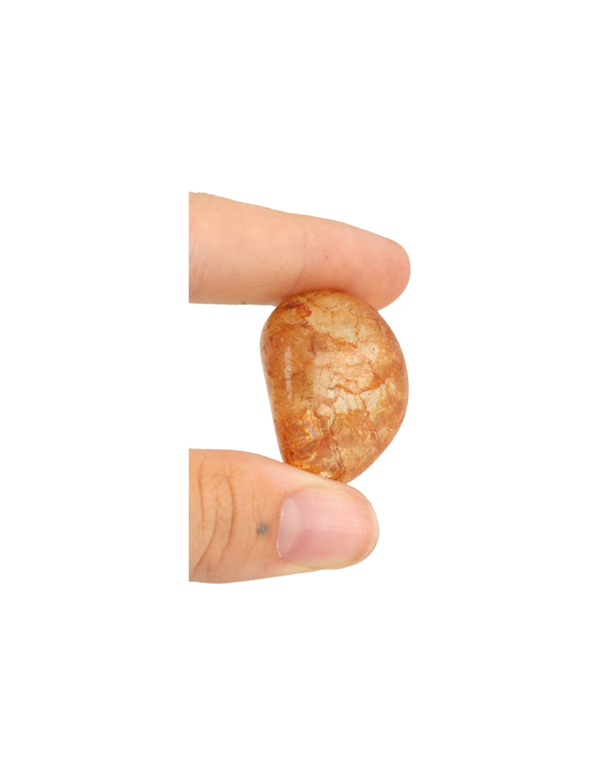 Bergkristal crackle mix 1 kg. trommelstenen (gekleurd) (mt3)