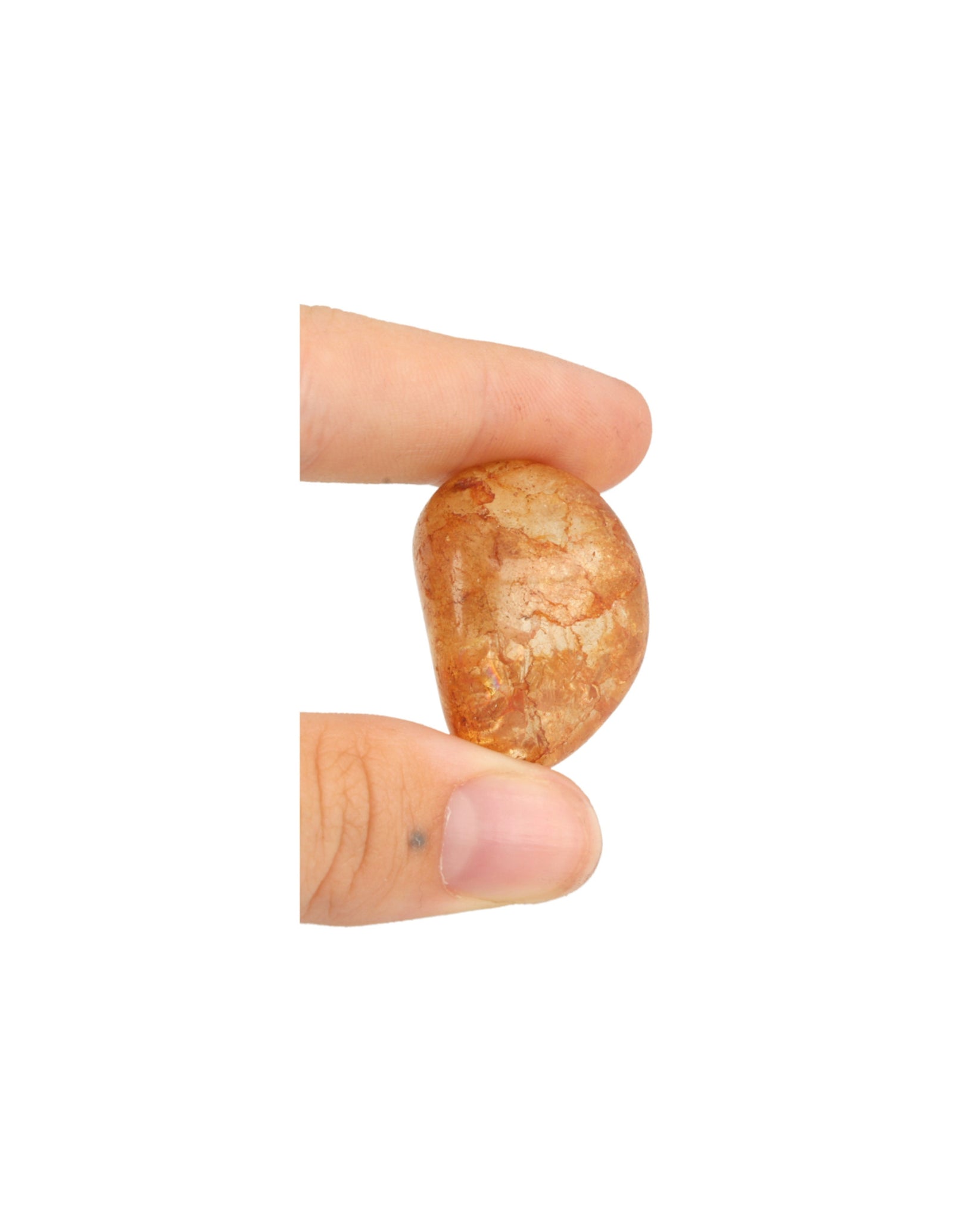 Bergkristal crackle mix 1 kg. trommelstenen (gekleurd) (mt3)