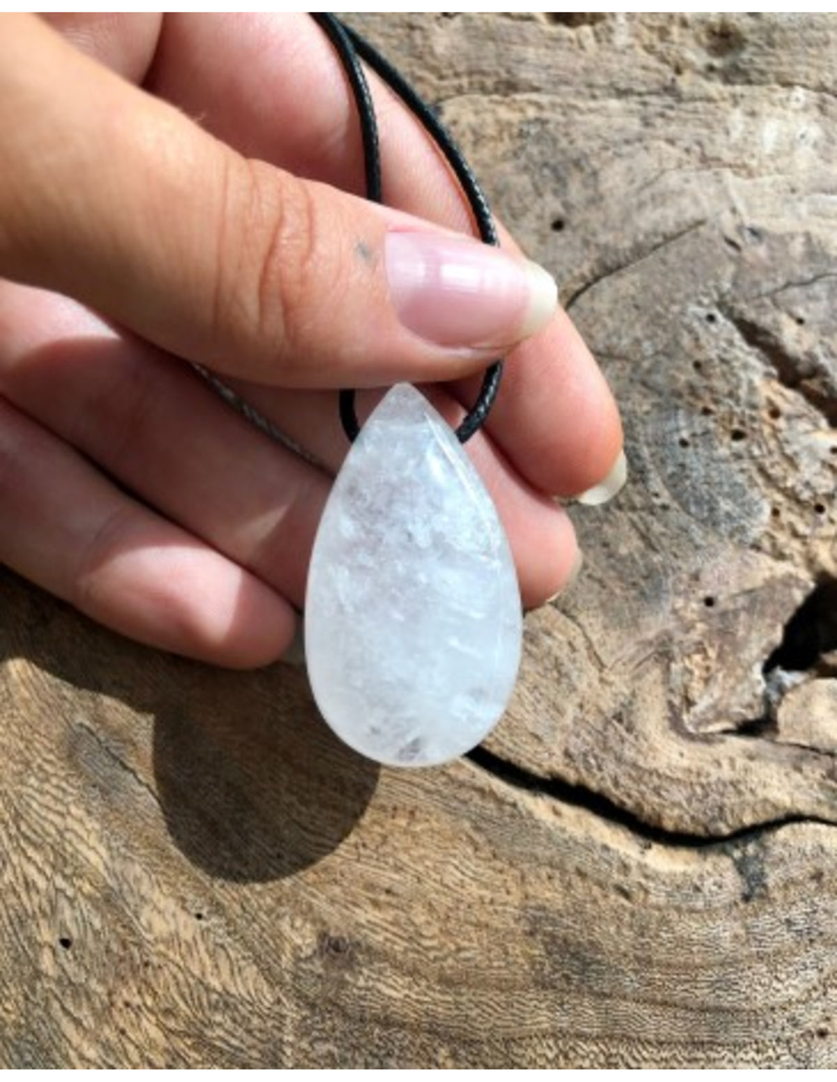 Bergkristal edelsteen druppel hanger