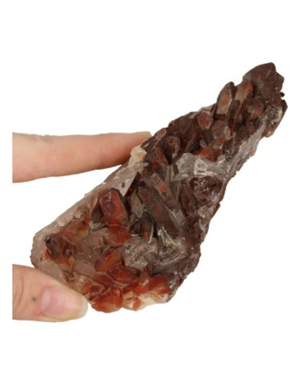 Bergkristal rood ruw 100-150 gram