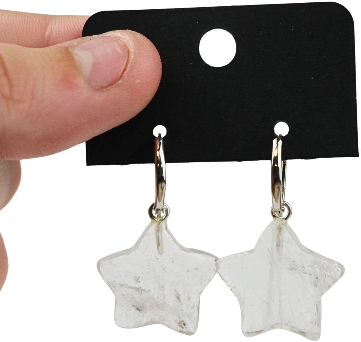 Bergkristal ster oorbellen - fashion jewelry