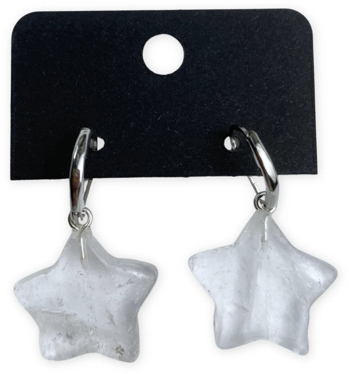 Bergkristal ster oorbellen - fashion jewelry