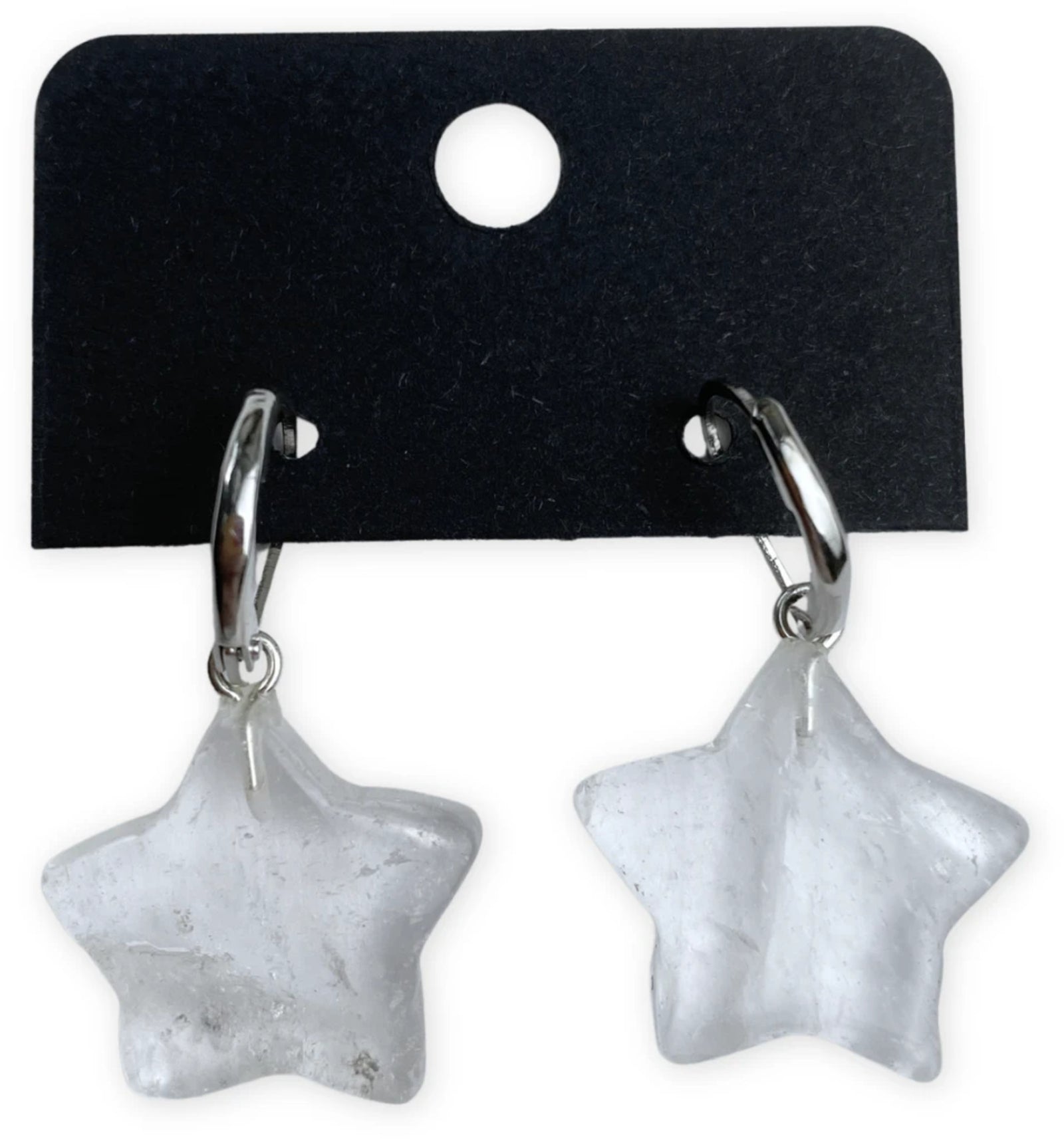 Bergkristal ster oorbellen - fashion jewelry