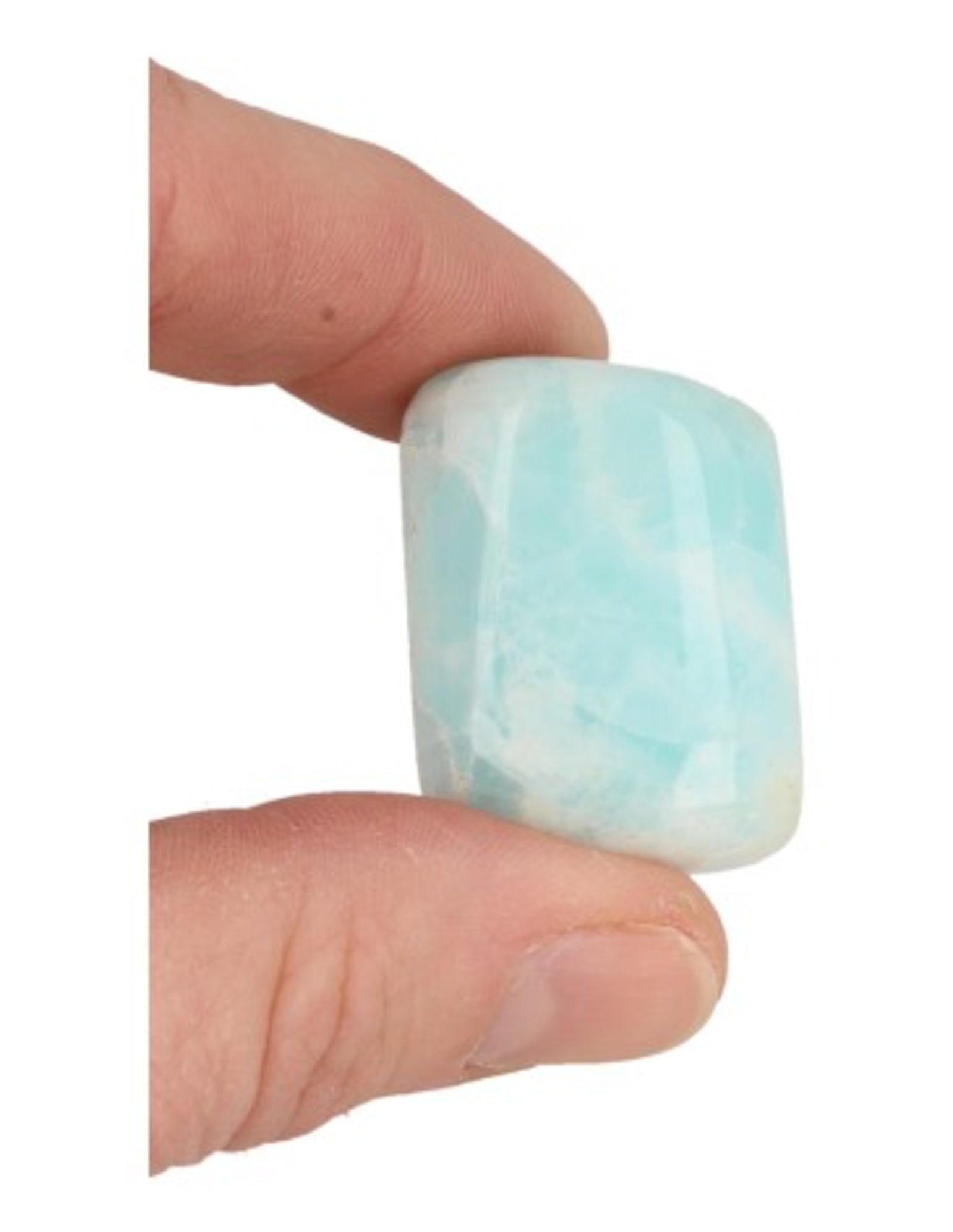 Calciet Caribbean blue 200 gr. trommelstenen (mt3)