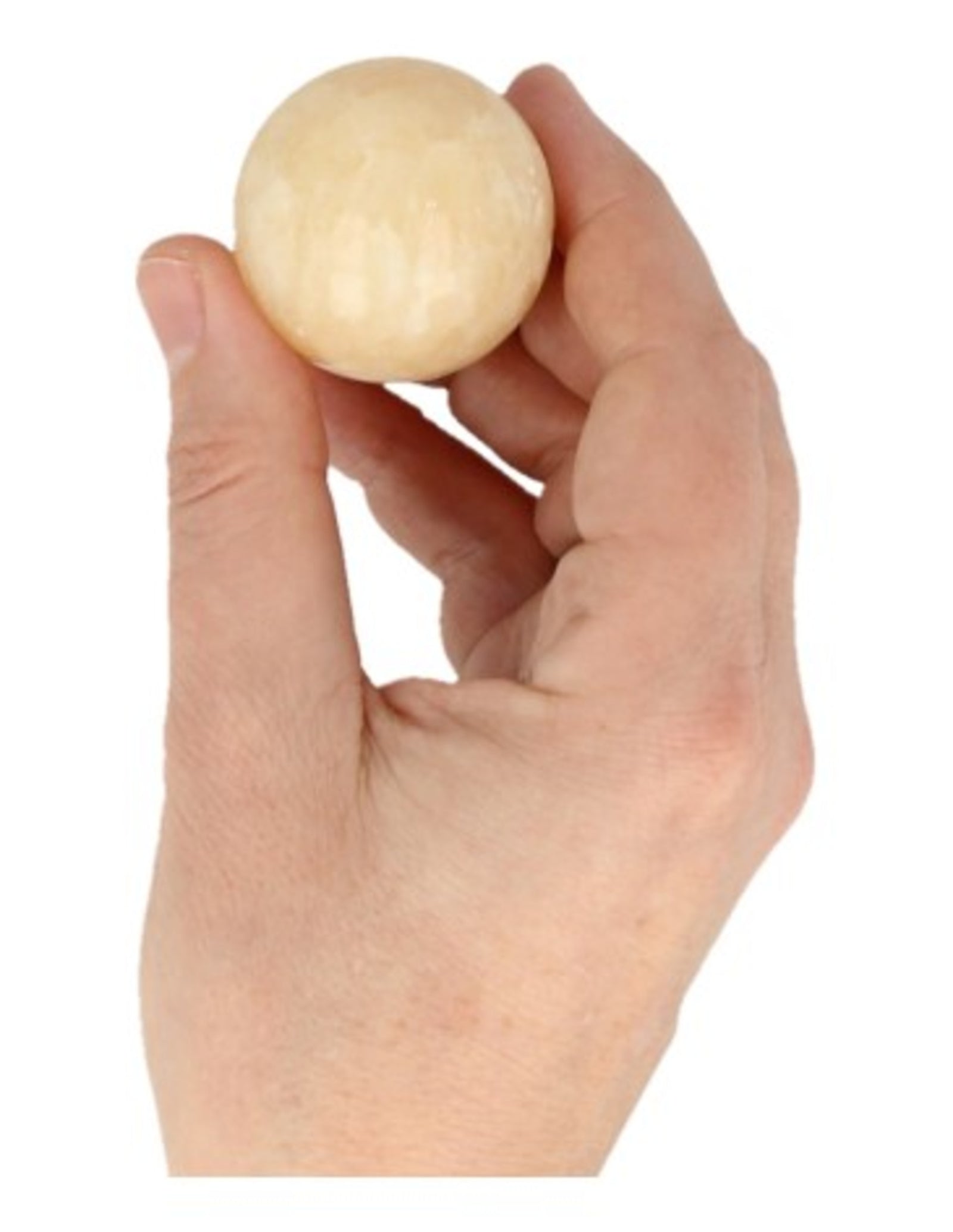 Calciet geel 4 cm edelsteen bol