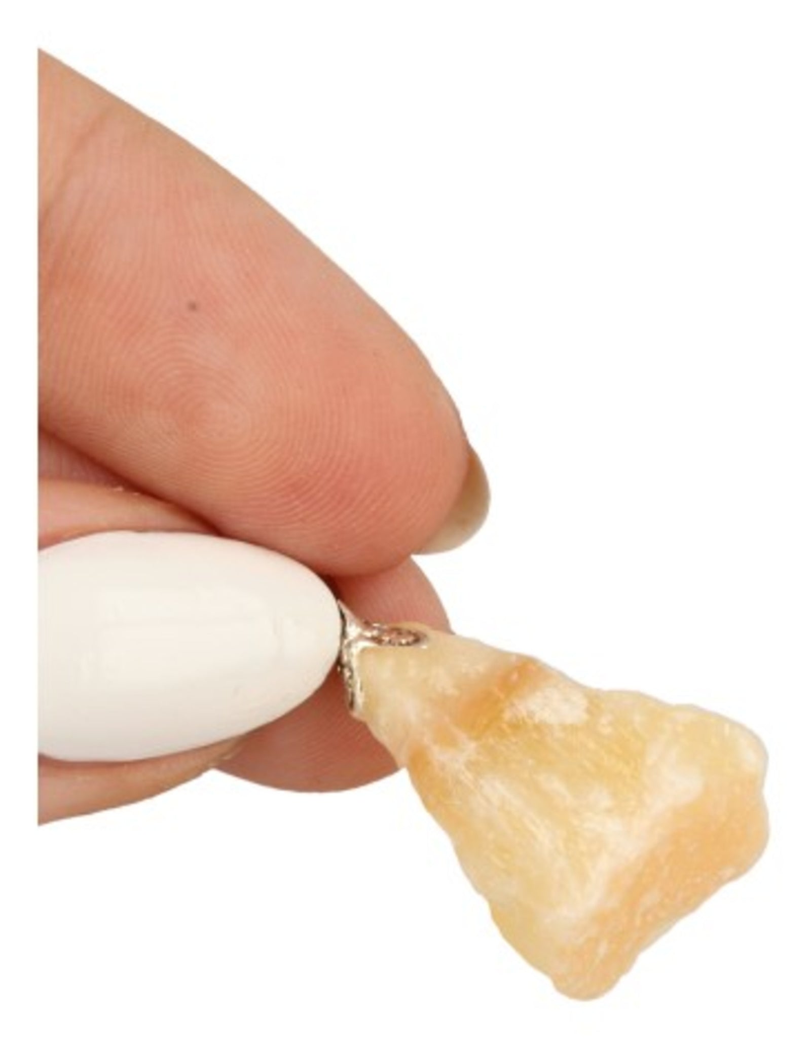 Calciet geel edelsteen hanger ruw