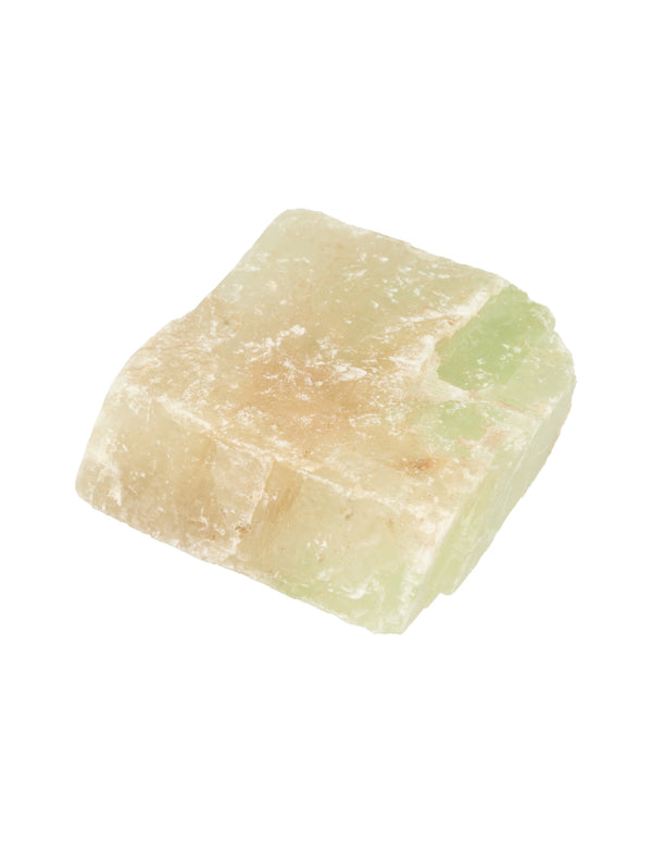 Calciet groen dubbelspaat ruwe edelsteen stuk 100-200 gram