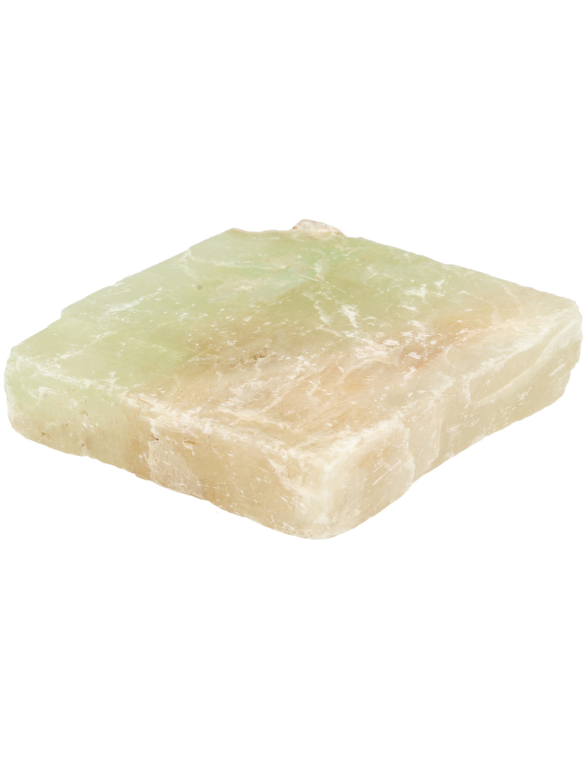 Calciet groen dubbelspaat ruw stuk 100-200 gram