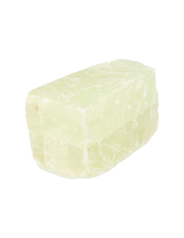 Calciet groen dubbelspaat ruwe edelsteen stuk 200-300 gram