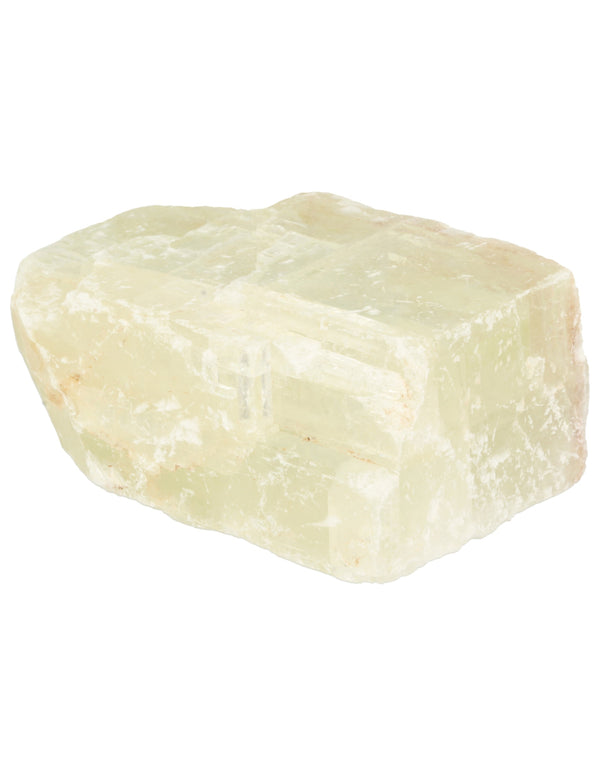 Calciet groen dubbelspaat ruwe edelsteen stuk 300-400 gram