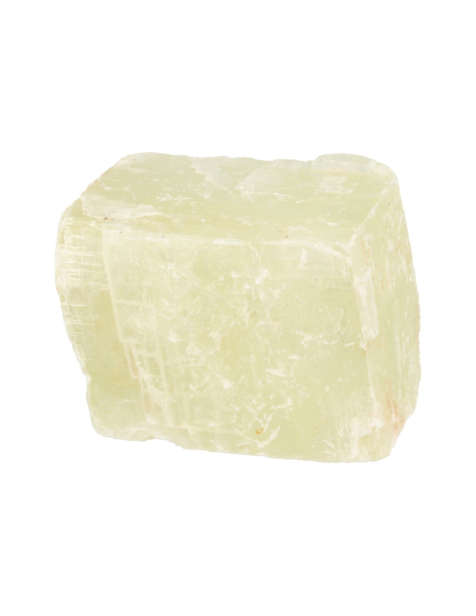 Calciet groen dubbelspaat ruw stuk 750-1000 gram