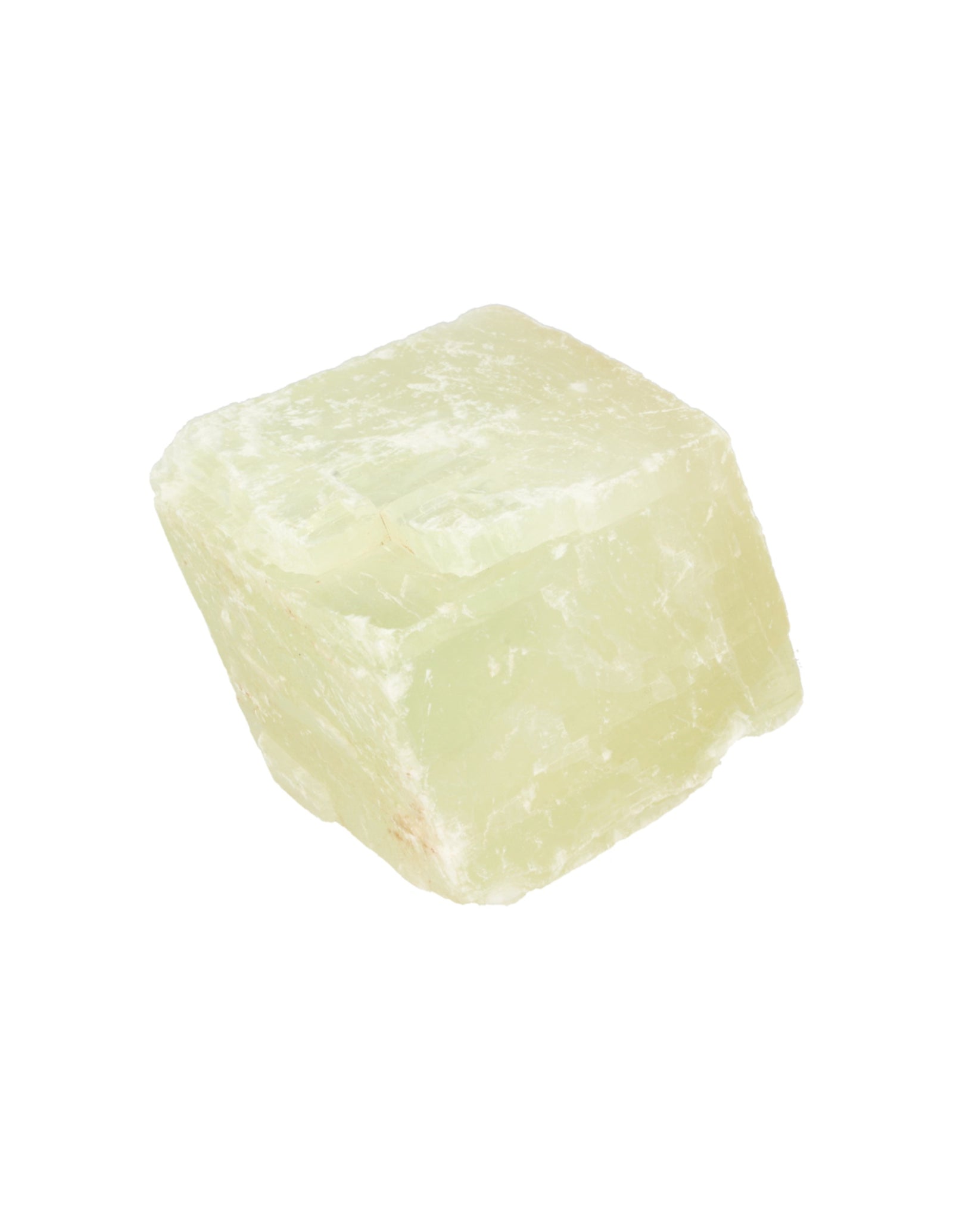 Calciet groen dubbelspaat ruw stuk 750-1000 gram