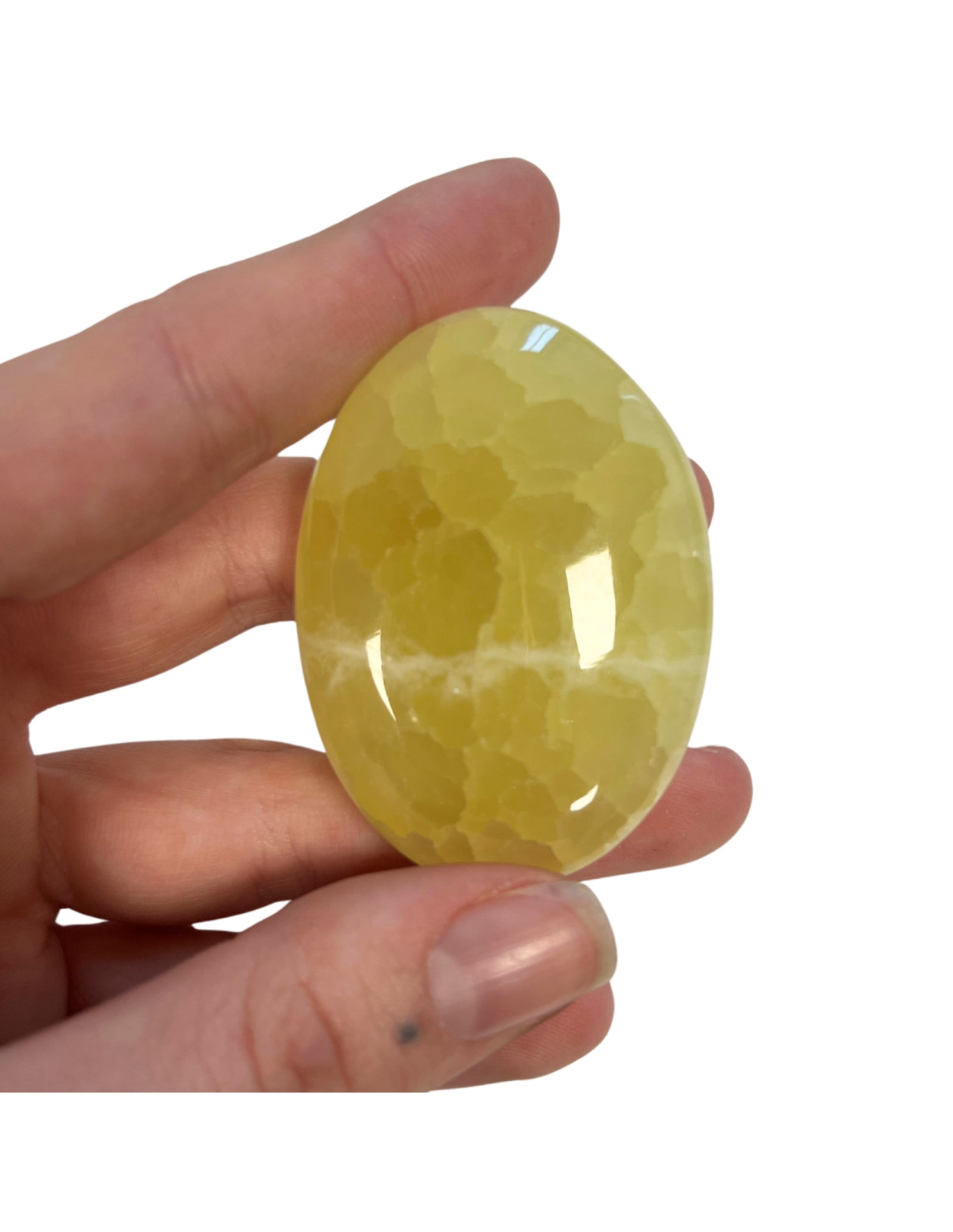 Calciet lemon handsteen