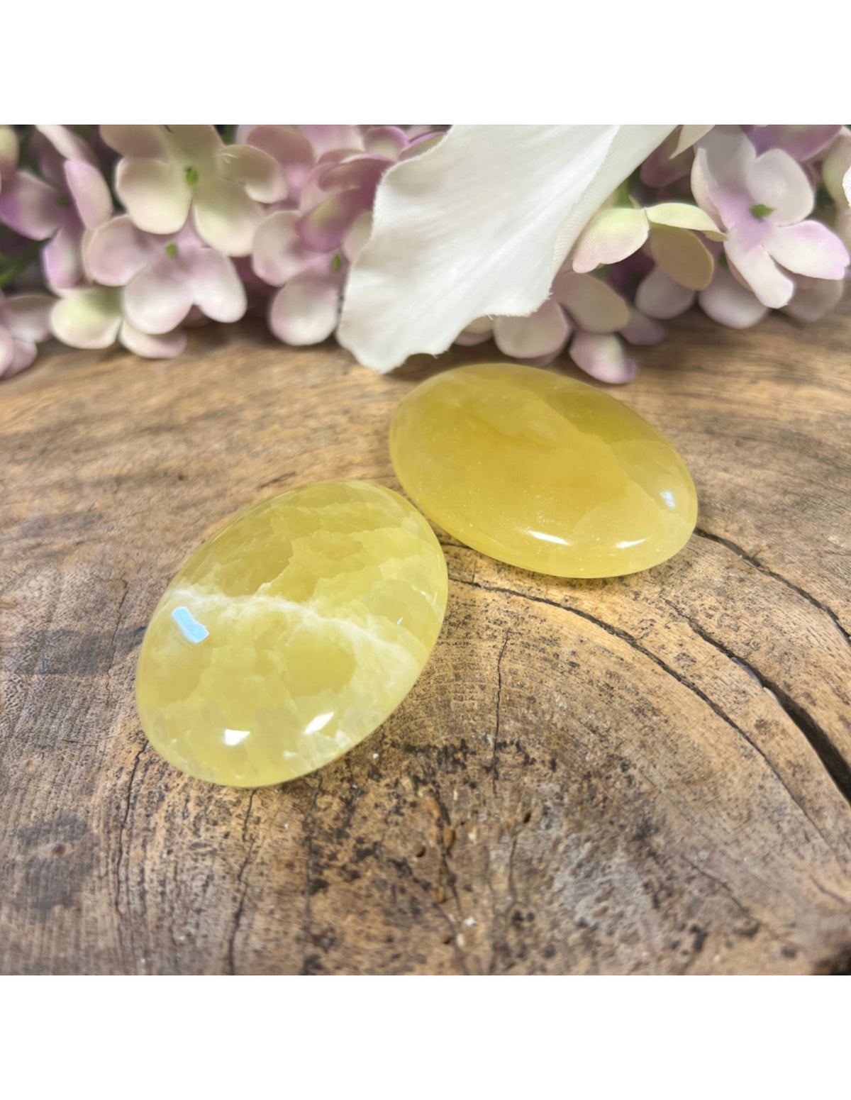 Calciet lemon handsteen