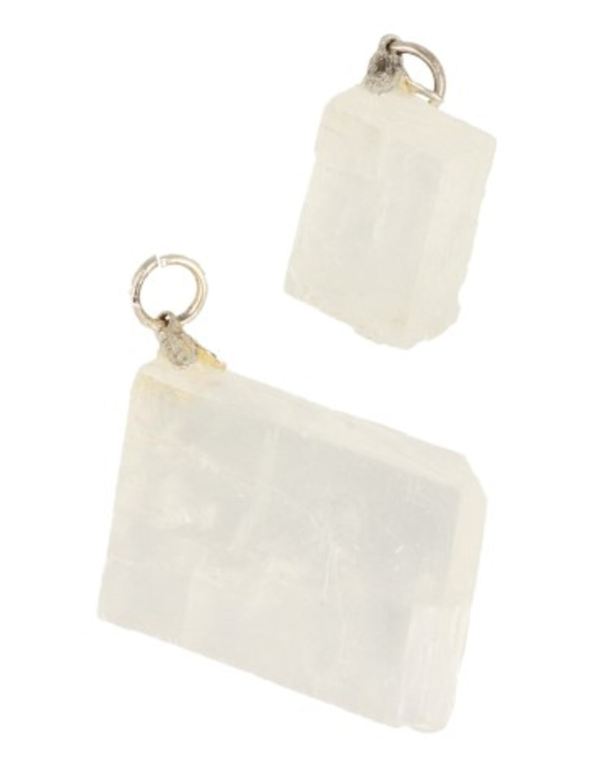 Calciet wit ruw edelsteen hanger