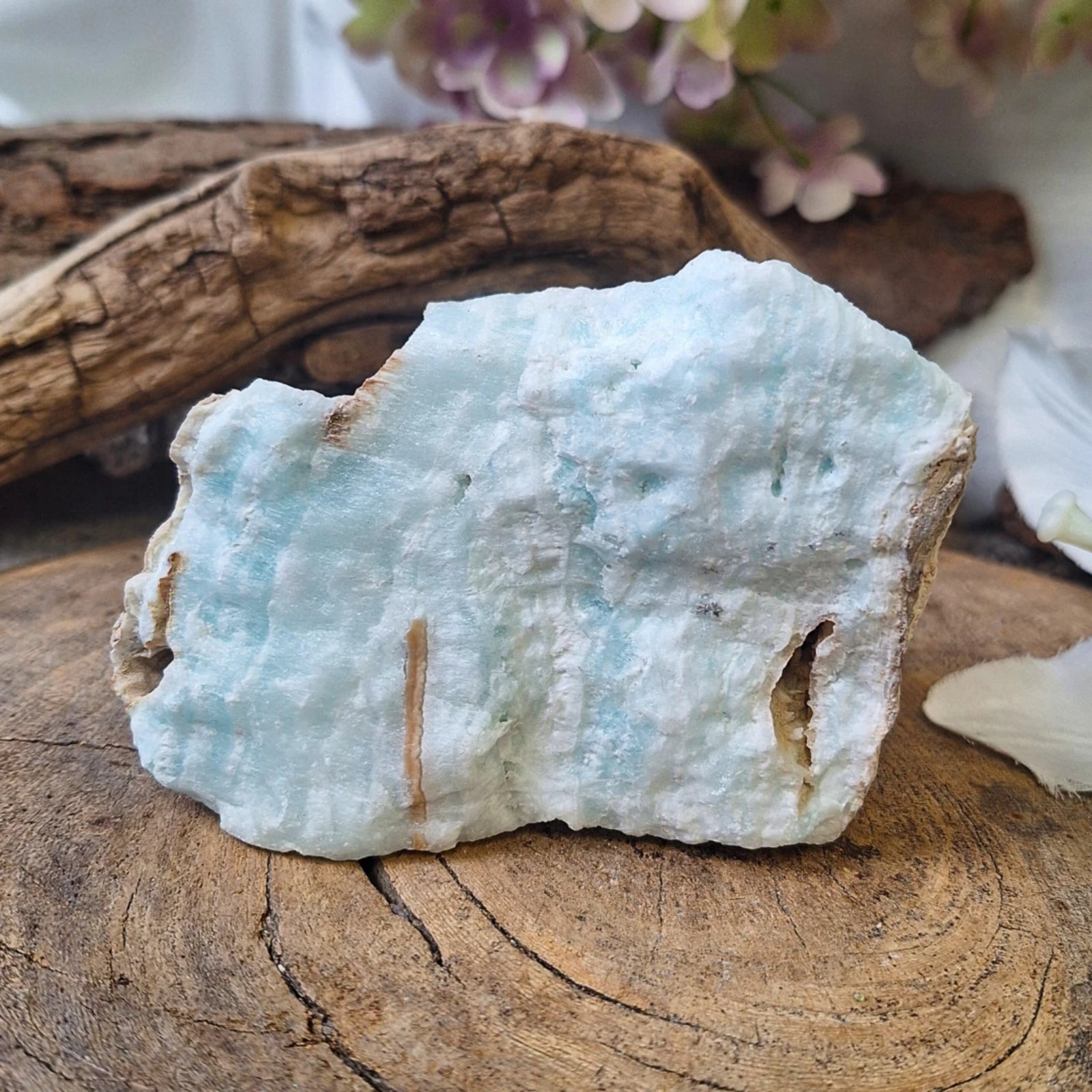 Caribbean blue Calciet ruw nr.08