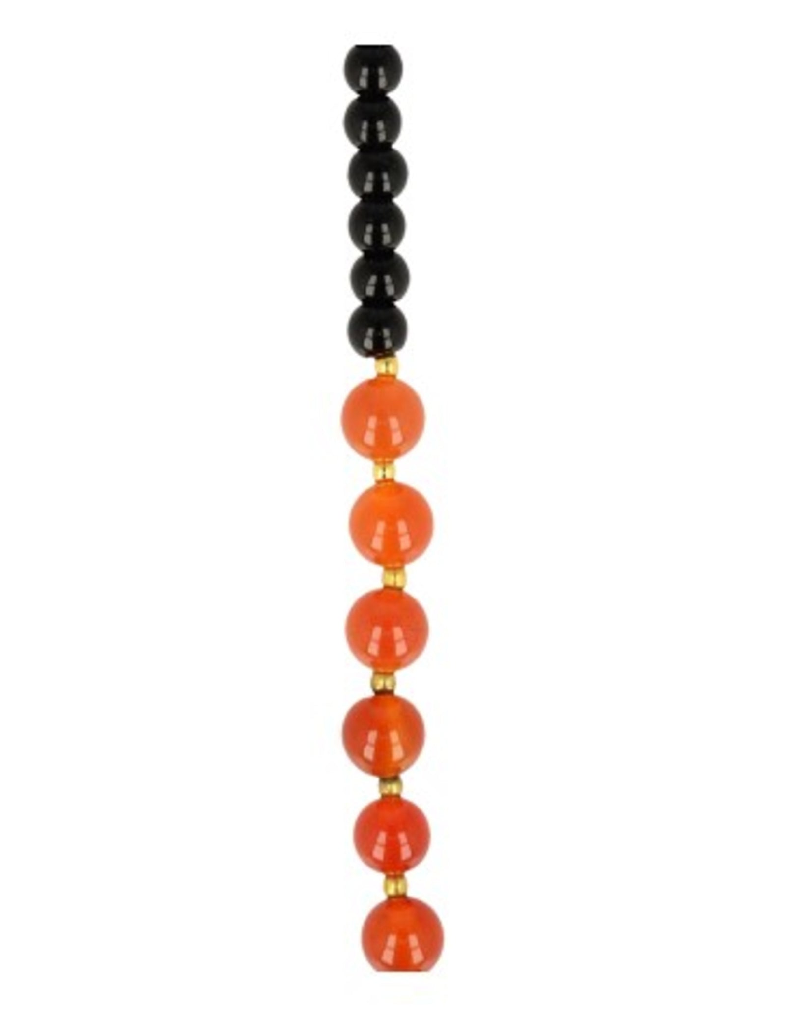 Carneool edelsteen ketting met zwart