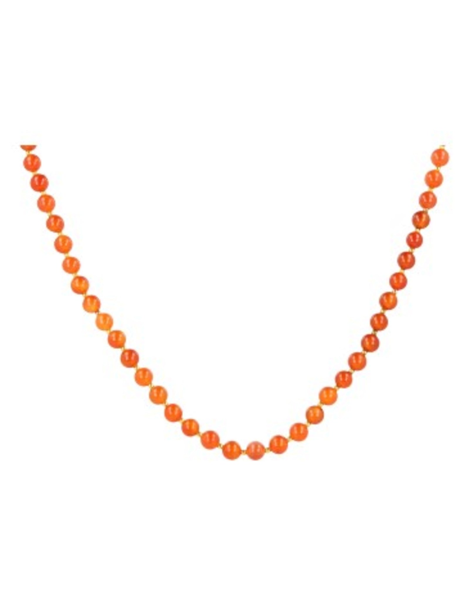 Carneool edelsteen ketting met zwart