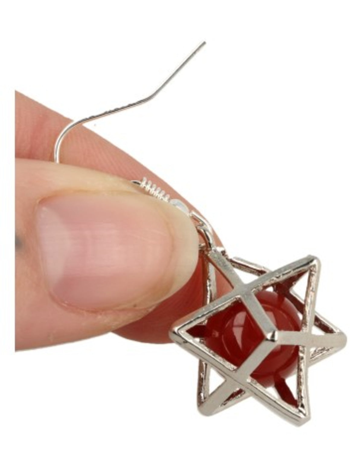 Carneool oorbellen merkabah