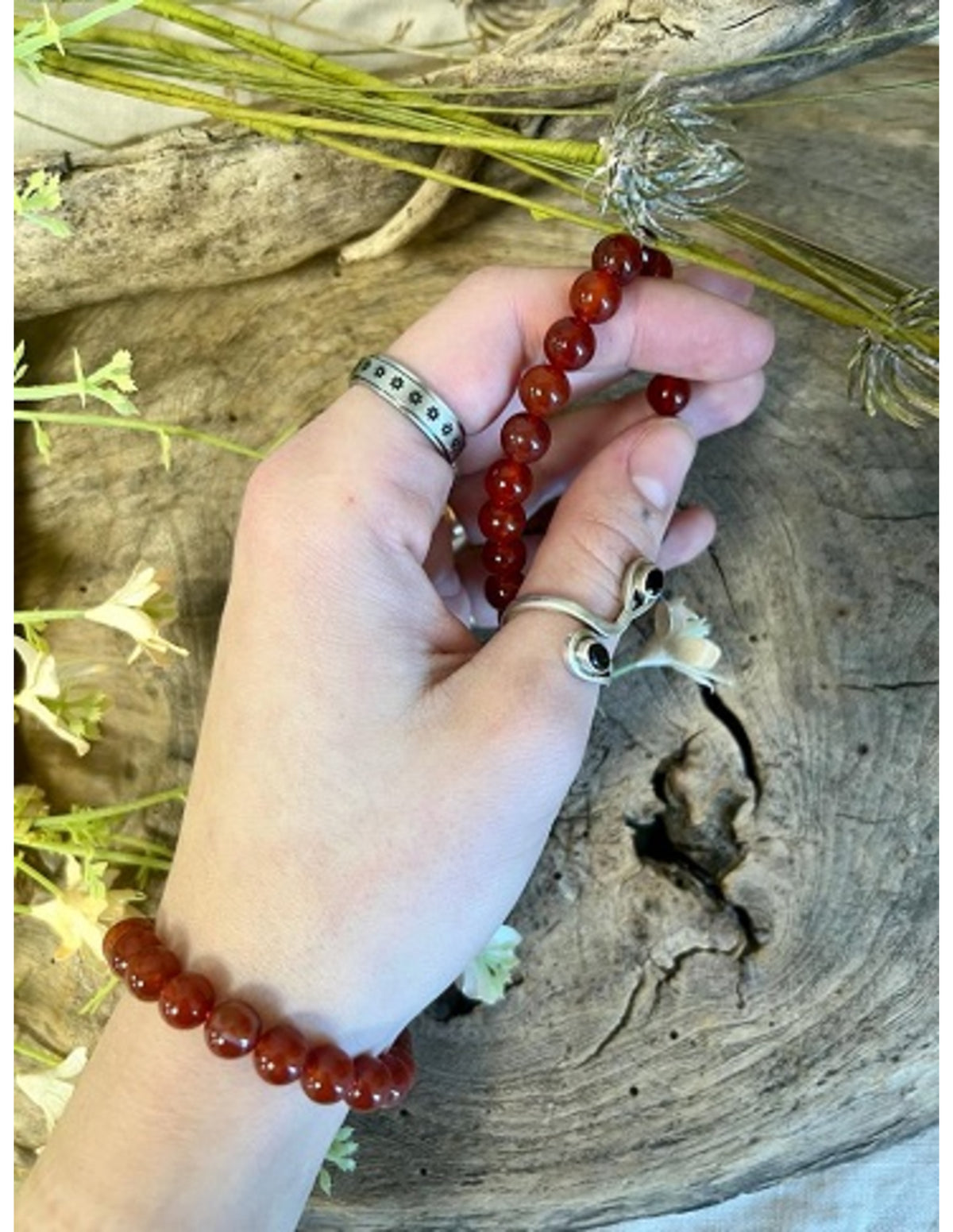 Carneool powerbead armband