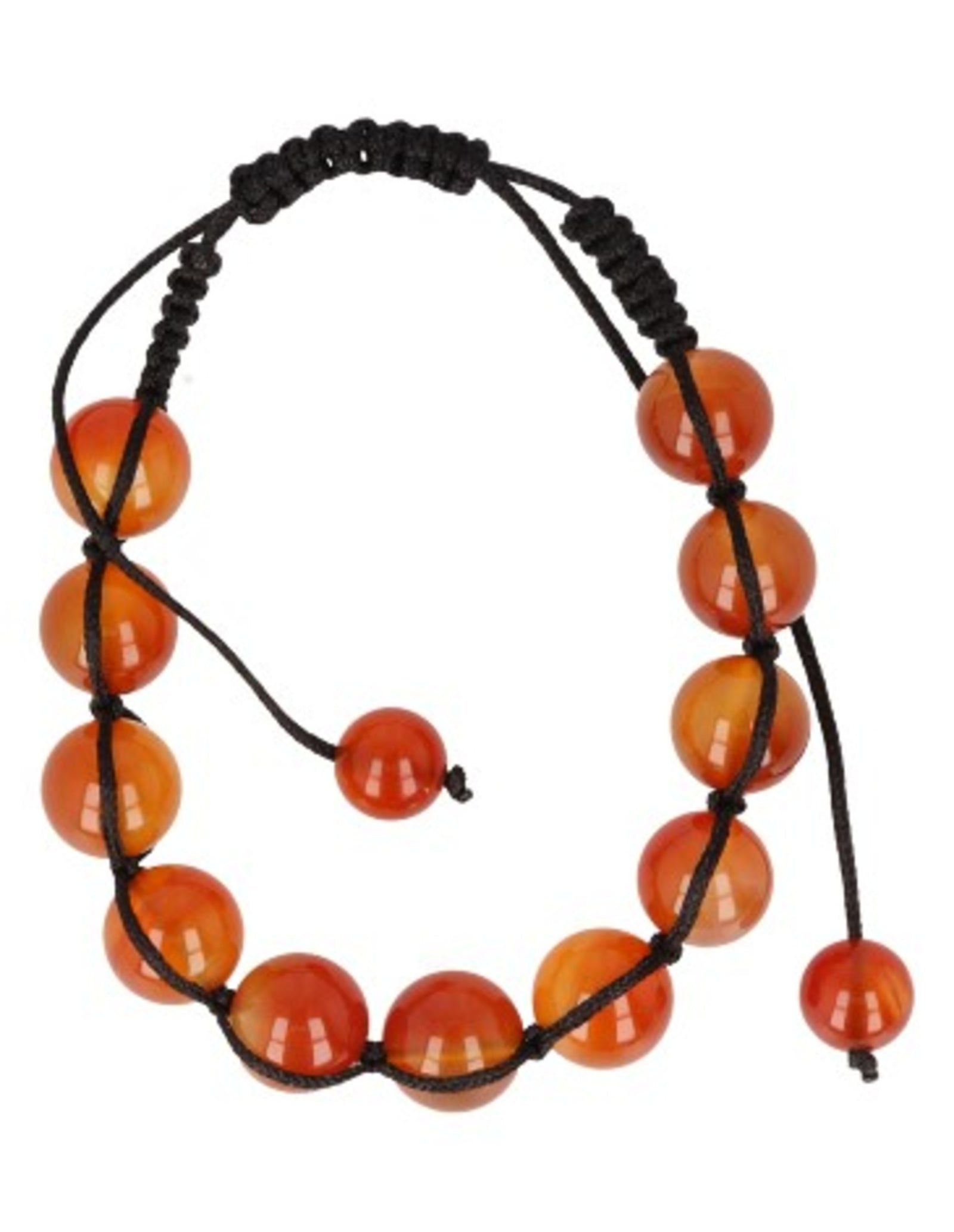 Carneool shamballa armband 10 mm