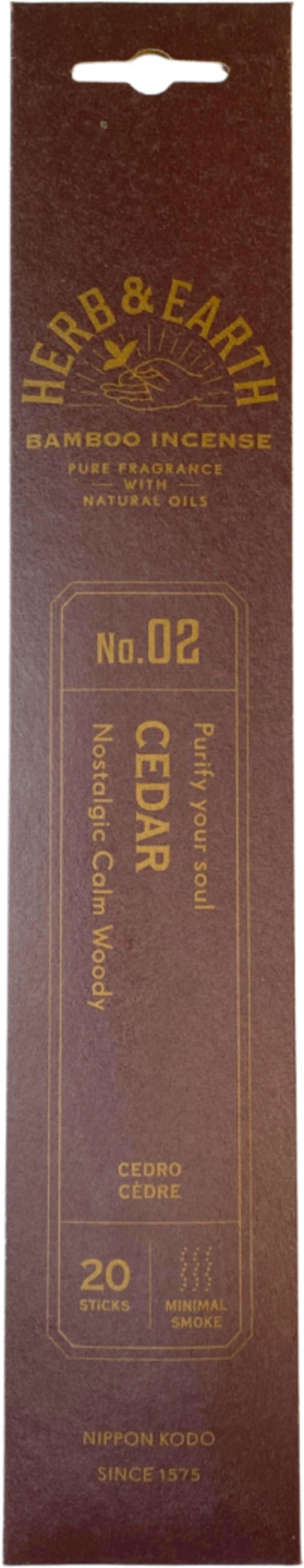 Cedar Herb & Earth Nippon Kodo - Wierook Stokjes
