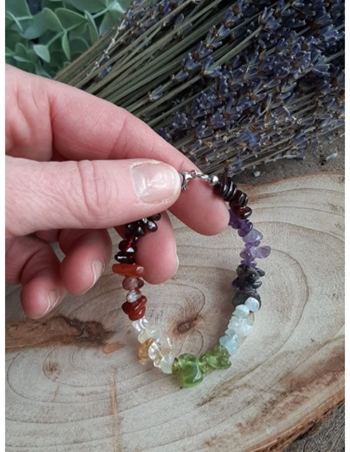 Chakra splitarmband met slotje