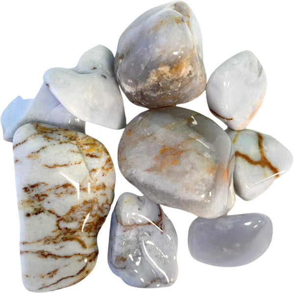 Chalcedoon 100 gr. edelsteen trommelstenen (mt3)