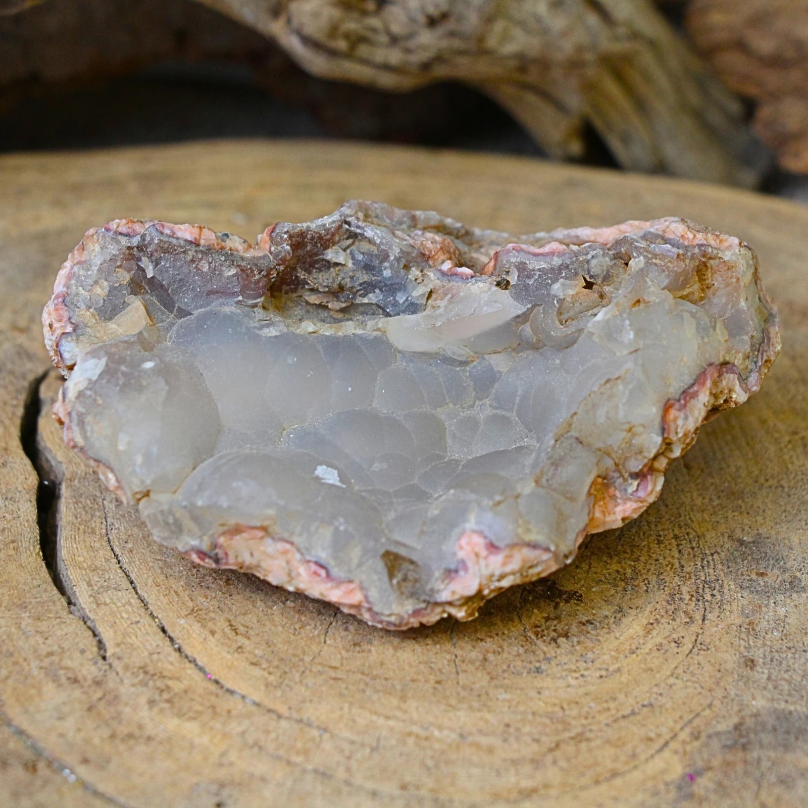 Chalcedoon roze ruw stuk nr.17