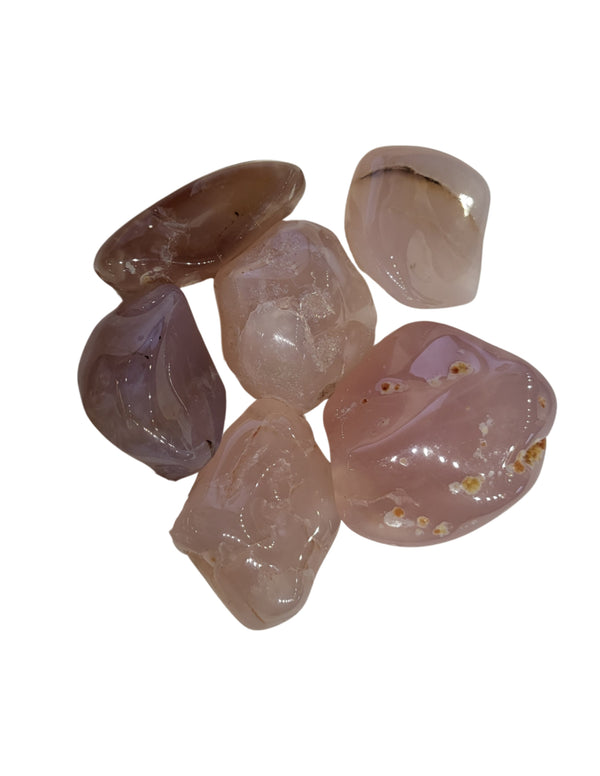 Chalcedoon roze edelsteen trommelstenen 250 gr. (mt3)