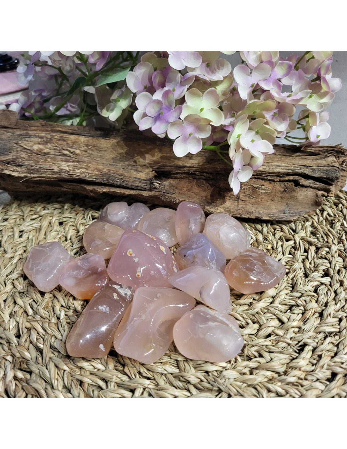 Chalcedoon roze trommelstenen 500 gr. (mt3)