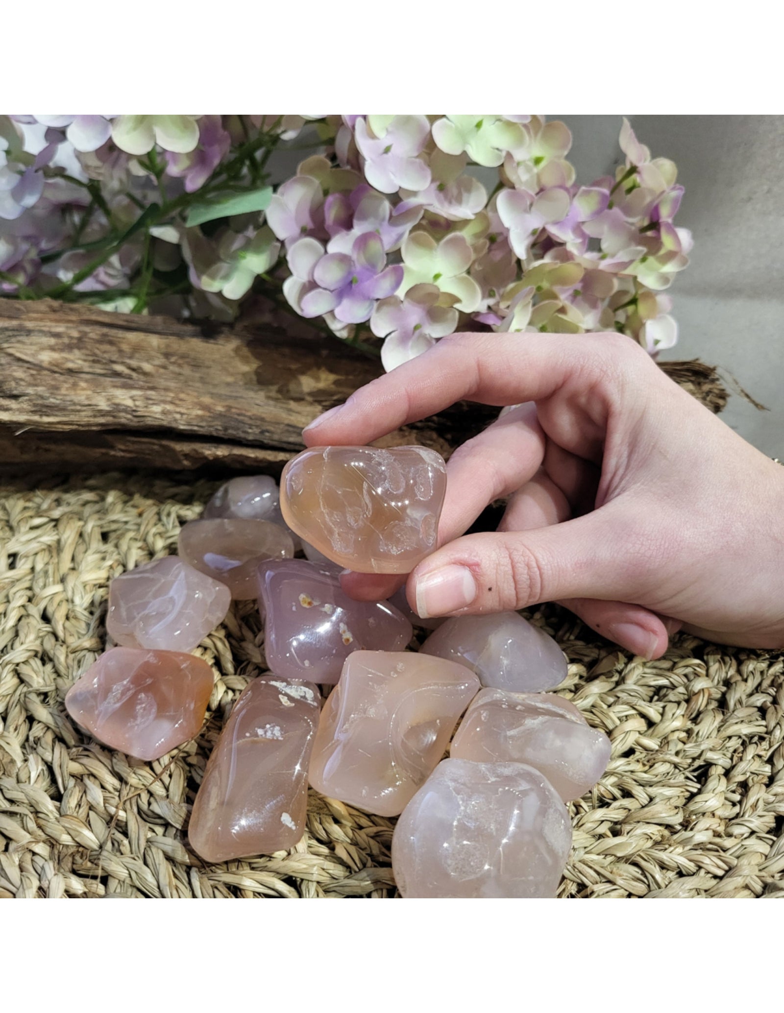 Chalcedoon roze trommelstenen 500 gr. (mt3)