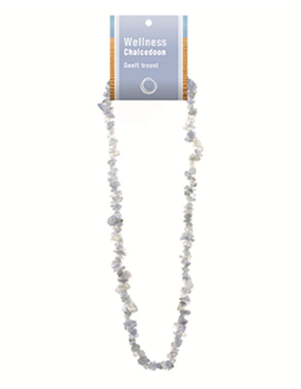 Chalcedoon edelsteen splitketting