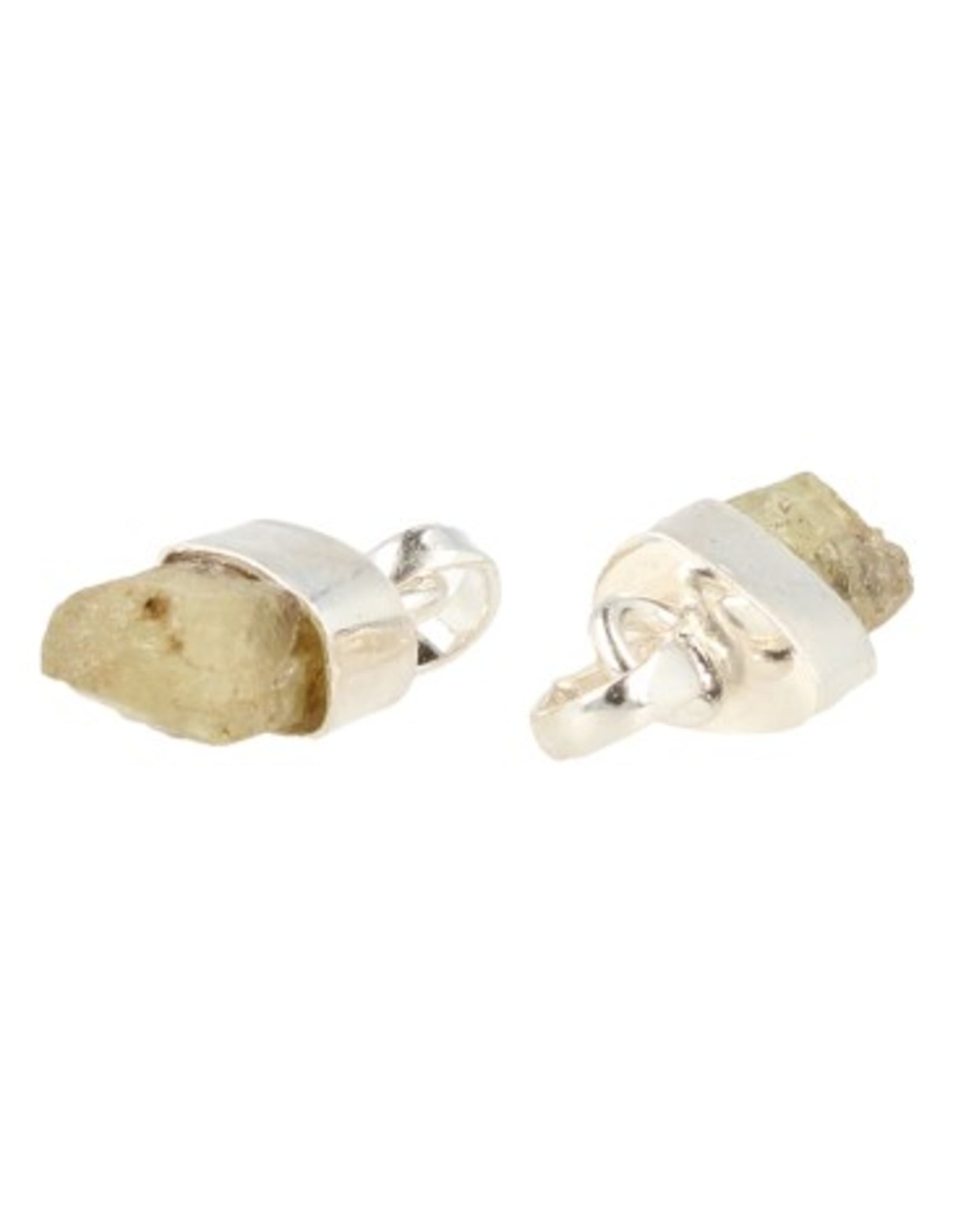 Chrysoberyl hanger met zilveren kapje