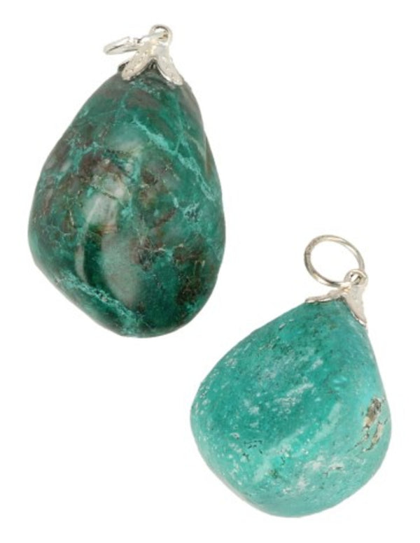 Chrysokolla edelsteen hanger