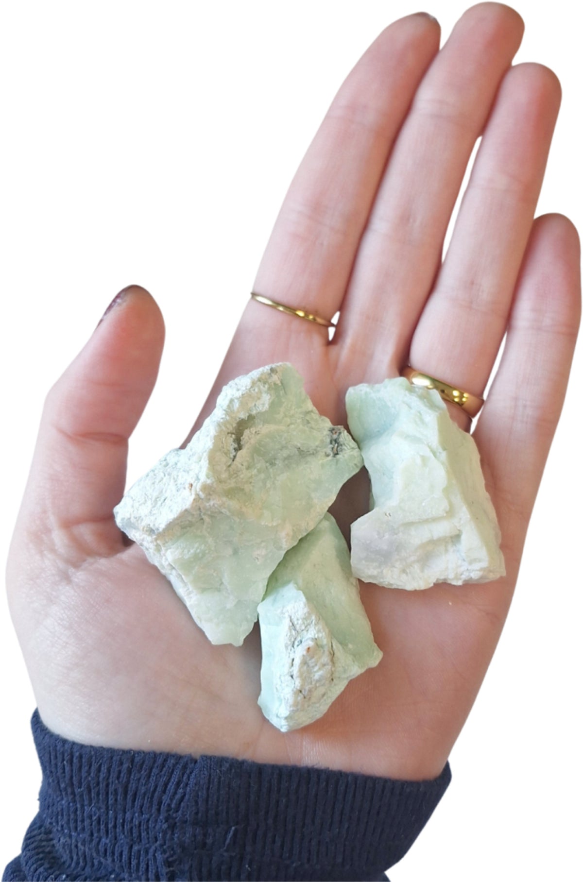 Chrysopraas A 250 gr. ruwe brokjes